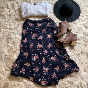 Vintage Ralph Lauren floral midi skirt ‘90s